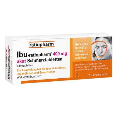 IBU Ratiopharm tabletki przeciwbólowe 400 mg 10 szt. od ratiopharm GmbH PZN 00266011