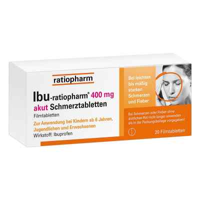 IBU Ratiopharm  tabletki przeciwbólowe 400 mg 20 szt. od ratiopharm GmbH PZN 00266040