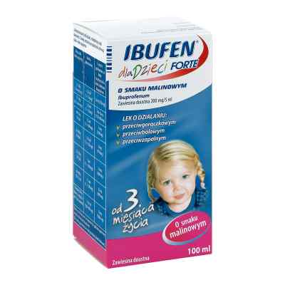 Ibufen dla dzieci forte o smaku malinowym 100 ml od ZAKŁADY FARMACEUTY. POLPHARMA S. PZN 08300593