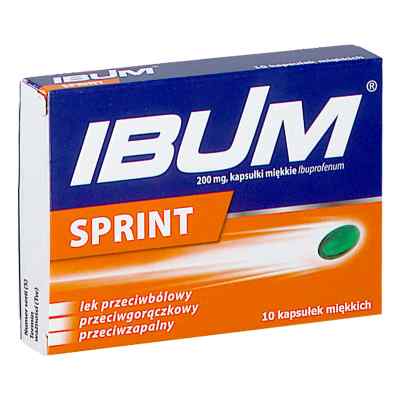 Ibum Sprint kapsułki 10  od PRZEDSIĘBIORSTWO PRODUKCJI FARMACEUTYCZNEJ HASCO-L PZN 08304287