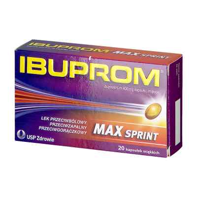 Ibuprom Max Sprint 400 mg kapsułki 20 kaps. od US PHARMACIA SP. Z O.O. PZN 08300146