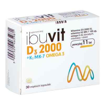 Ibuvit D3 2000 + K2 MK-7 Omega 3 kapsułki