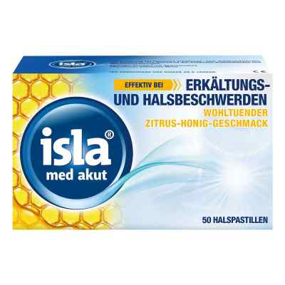 Isla Med akut Zitrus-honig Pastillen 50 szt. od Engelhard Arzneimittel GmbH & Co.KG PZN 14443741