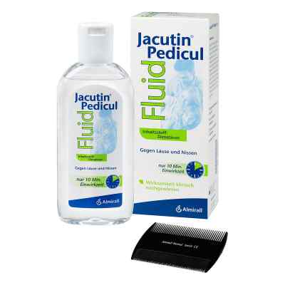 Jacutin Pedicul fluid z grzebieniem do gnid/wszy 200 ml od ALMIRALL HERMAL GmbH PZN 02296832