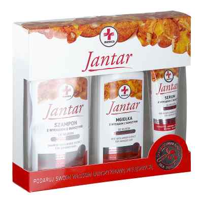 JANTAR MEDICA Zestaw Szampon d/wł. + Mgiełka + Serum