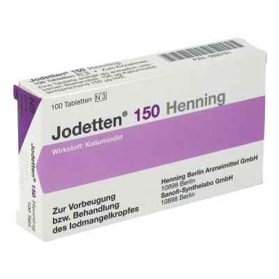Jodetten 150 Henning tabletki 100 szt. od Sanofi-Aventis Deutschland GmbH PZN 00890761