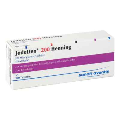 Jodetten 200 Henning tabletki 100 szt. od Sanofi-Aventis Deutschland GmbH PZN 04926007