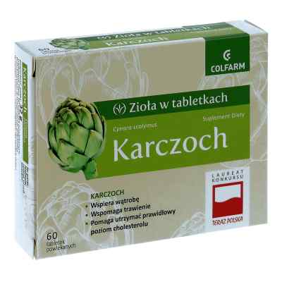 Karczoch tabletki Colfarm 60 od ZAKŁADY FARM. COLFARM PZN 08300619