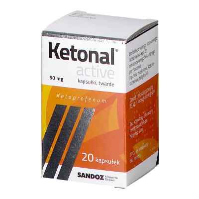 Ketonal Active 50 mg kapsułki 20  od LEK PHARMACEUTICALS D.D. PZN 08300267
