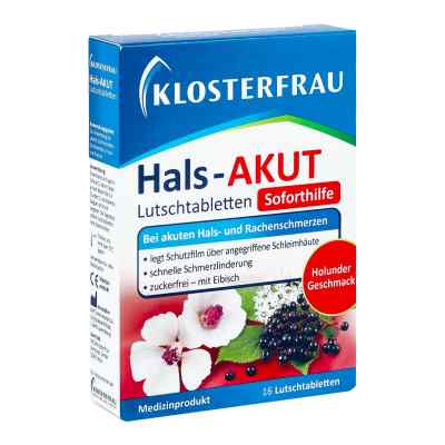 Klosterfrau Hals-akut Lutschtabletten 16 szt. od MCM KLOSTERFRAU Vertr. GmbH PZN 12650051