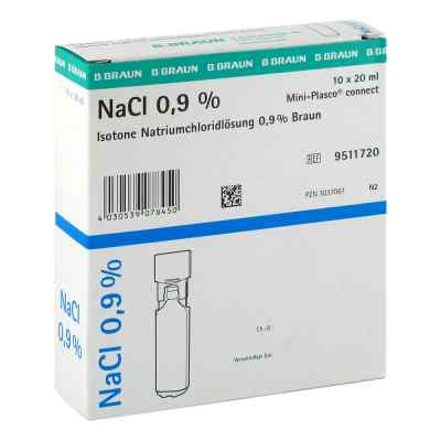 Kochsalzloesung 0,9% Miniplasco connect 10X20 ml od B. Braun Melsungen AG PZN 03037067