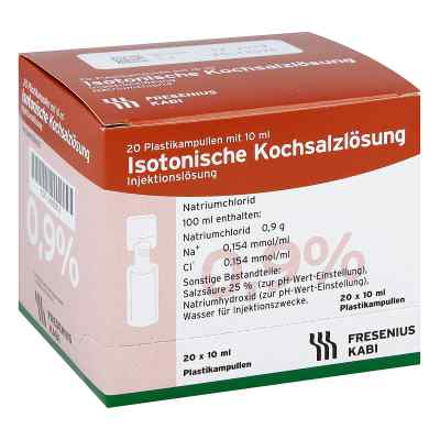 Kochsalzloesung 0,9% Pl. Fresenius Amp. 20X10 ml od Fresenius Kabi Deutschland GmbH PZN 06605514