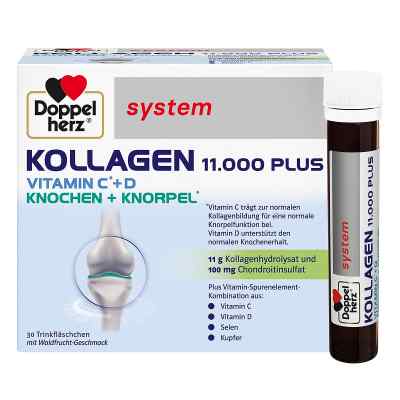 Kolagen do picia Doppelherz System Kollagen 11000 w ampułkach 30X25 ml od Queisser Pharma GmbH & Co. KG PZN 07625039