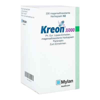 Kreon 35 000 j.m. lipazy Ph. Eur., kapsułki twarde odporne na dz 200 szt. od Viatris Healthcare GmbH PZN 14327733