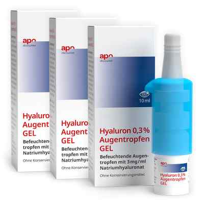 Krople do oczu Apodiscounter Hyaluron 0,3%  3x10 ml od  PZN 08103919