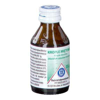 Krople miętowe Hasco 35 g od PRZEDSIĘBIORSTWO PRODUKCJI FARMACEUTYCZNEJ HASCO-L PZN 08302172