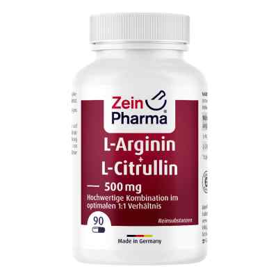 L-arginin & L-citrullin 500 Mg Kapseln 90 szt. od ZeinPharma Germany GmbH PZN 18906669