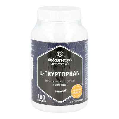 L-tryptophan 500 mg hochdosiert vegan Kapseln 180 szt. od Vitamaze GmbH PZN 16018692