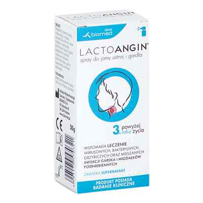 Lactoangin spray do jamy ustnej i gardła 30 g od INSTYTUT BIOTECHNOLOGII SUROWIC I SZCZEPIONEK BIOM PZN 08305269