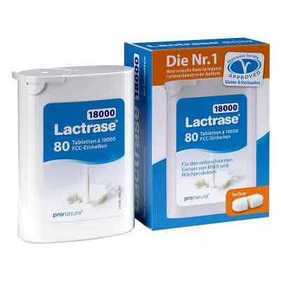 Lactrase 18.000 Fcc tabletki w dozowniku 2X40 szt. od Pro Natura Gesellschaft für gesu PZN 11165974