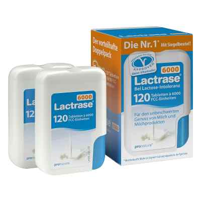 Lactrase 6.000 Fcc Doppelpack tabletki 2X120 szt. od Pro Natura Gesellschaft für gesu PZN 10950145