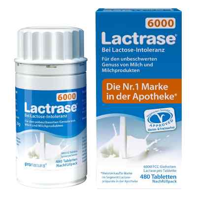 Lactrase 6.000 FCC tabletki 480 szt. od Pro Natura Gesellschaft für gesu PZN 12412794