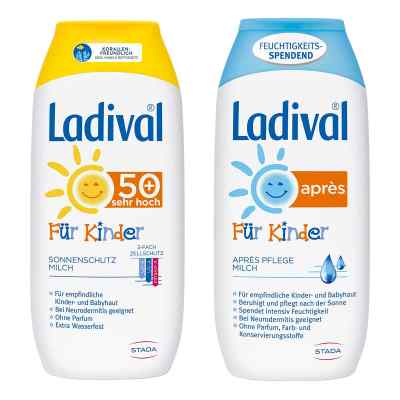 Ladival Kinder Sonnenmilch Lsf 50 und Apres Lotion 2x200 ml od STADA Consumer Health Deutschlan PZN 08100927