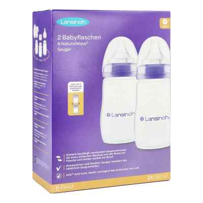 Lansinoh Naturalwave Babyflaschen 240ml & Sauger M