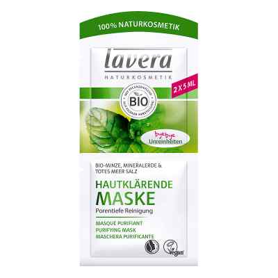 Lavera hautklärende Maske Minze 4sprachig 2X5 ml od LAVERANA GMBH & Co. KG PZN 12657515