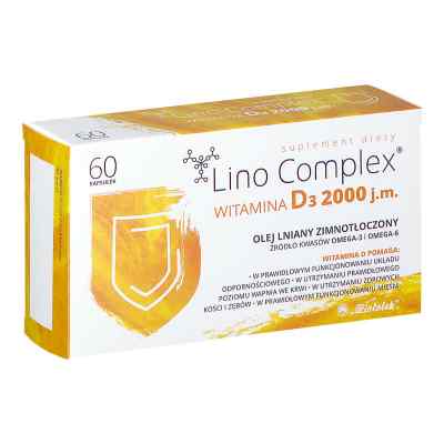 LinoComplex Witamina D3 2000 j.m. 60  od PRZEDSIĘBIORSTWO FARMACEUTYCZNE  PZN 08301445
