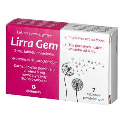 Lirra Gem 5 mg tabletki 7  od GLENMARK PHARMACEUTICALS S.R.O. PZN 08300922