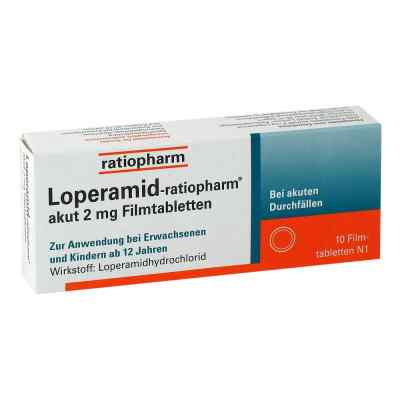 Loperamid ratiopharm akut 2 mg Filmtabl. 10 szt. od ratiopharm GmbH PZN 00251191