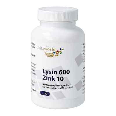 Lysin 600 mg plus Zink 10 mg Kapseln 120 szt. od Vita World GmbH PZN 09771414
