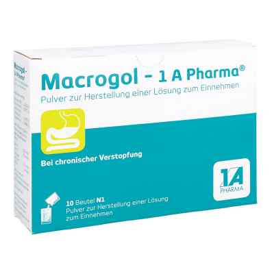 Macrogol-1a Pharma Plv.z.her.e.lsg.z.einnehmen 10 szt. od 1 A Pharma GmbH PZN 14264056