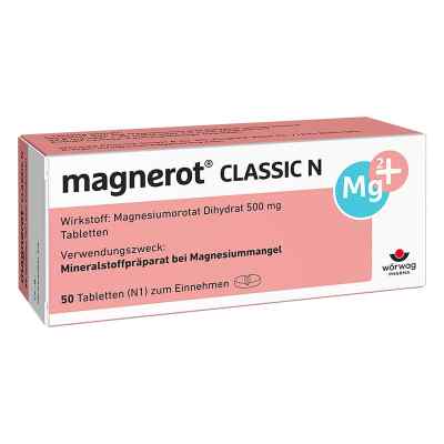 Magnerot Classic N w tabletkach 50 szt. od Wörwag Pharma GmbH & Co. KG PZN 00150768