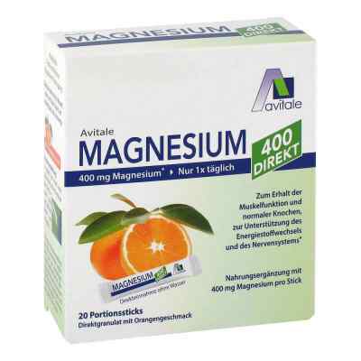 Magnesium 400 Direkt saszetki o smaku pomarańczowym 20X2.1 g od Avitale GmbH PZN 15529887