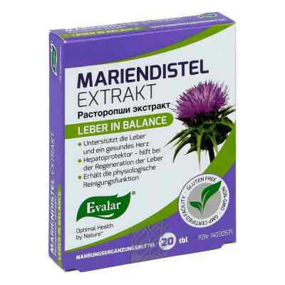 Mariendistel Extrakt Tabletten 20 szt. od Evalar s.r.o. PZN 14030571
