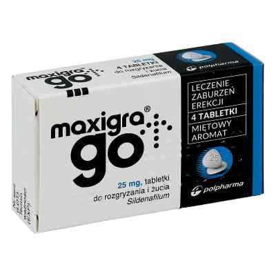 Maxigra Go 25 mg tabletki do rozgryzania i żucia 4  od  PZN 08300090
