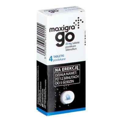 Maxigra Go 25 mg tabletki do rozgryzania i żucia 4 od ZAKŁADY FARMACEUTYCZNE POLPHARMA S.A. PZN 08303173