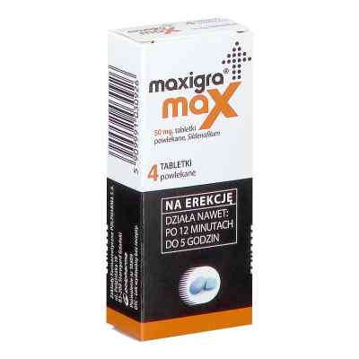 Maxigra Max tabletki 4  od ZAKŁADY FARMACEUTYCZNE POLPHARMA PZN 08303536