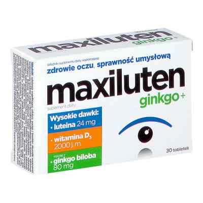 MAXILUTEN GINKGO+ tabletki 30  od AFLOFARM FARMACJA POLSKA SP. Z O.O. PZN 08301649