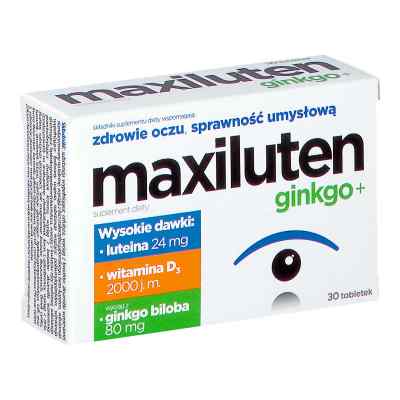 MAXILUTEN GINKGO+ tabletki 30  od AFLOFARM FARMACJA POLSKA SP. Z O PZN 08301649