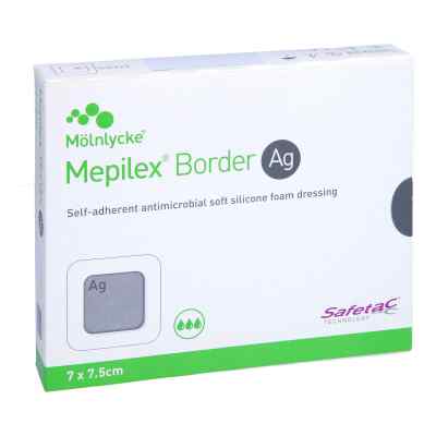 Mepilex Border Ag Verband 7x7,5cm