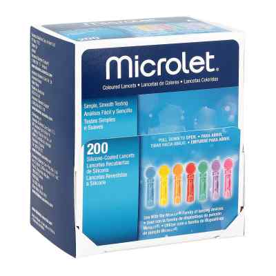 Microlet lancety kolorowe 200 szt. od Ascensia Diabetes Care Deutschla PZN 06691206