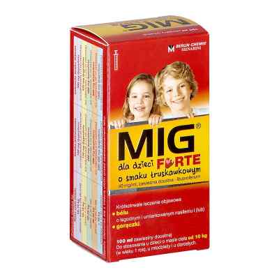 MIG Forte dla dzieci o smaku truskawkowym 100 ml od BERLIN CHEMIE AG PZN 08302761