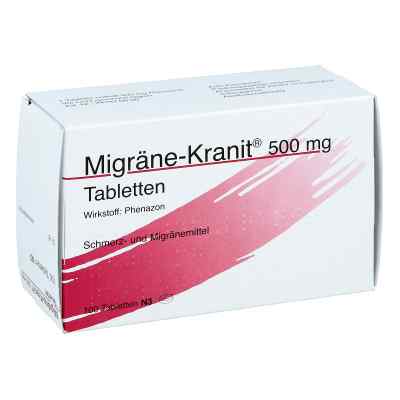 Migraene Kranit 500 mg Tabletten 100 szt. od HERMES Arzneimittel GmbH PZN 03438056
