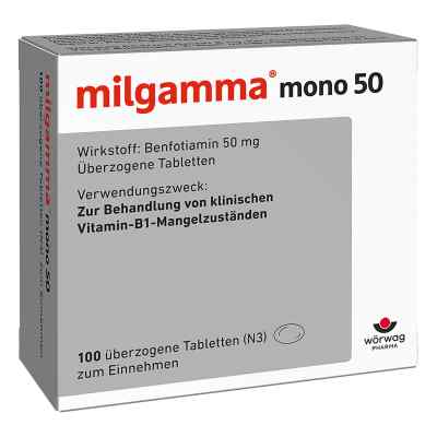 Milgamma mono 50, tabletki powlekane 100 szt. od Wörwag Pharma GmbH & Co. KG PZN 01221915