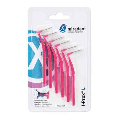 Miradent Interdentalbürste I-prox L 0,4 mm pink 6 szt. od Hager Pharma GmbH PZN 11597461