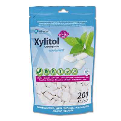 Miradent Xylitol guma do żucia z ksylitolem 200 szt. od Hager Pharma GmbH PZN 17456939