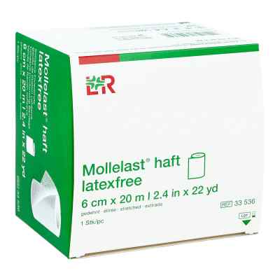 Mollelast haft Binden latexfrei 6 cmx20 m weiss